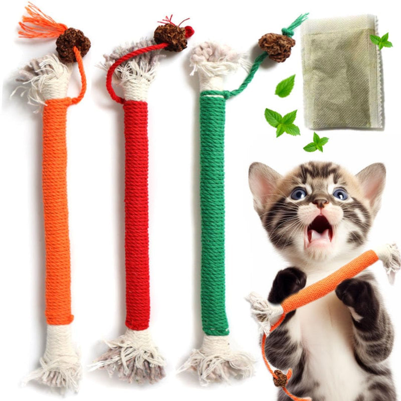 The Catnip Kicker — 3-Pack Rope Toy
